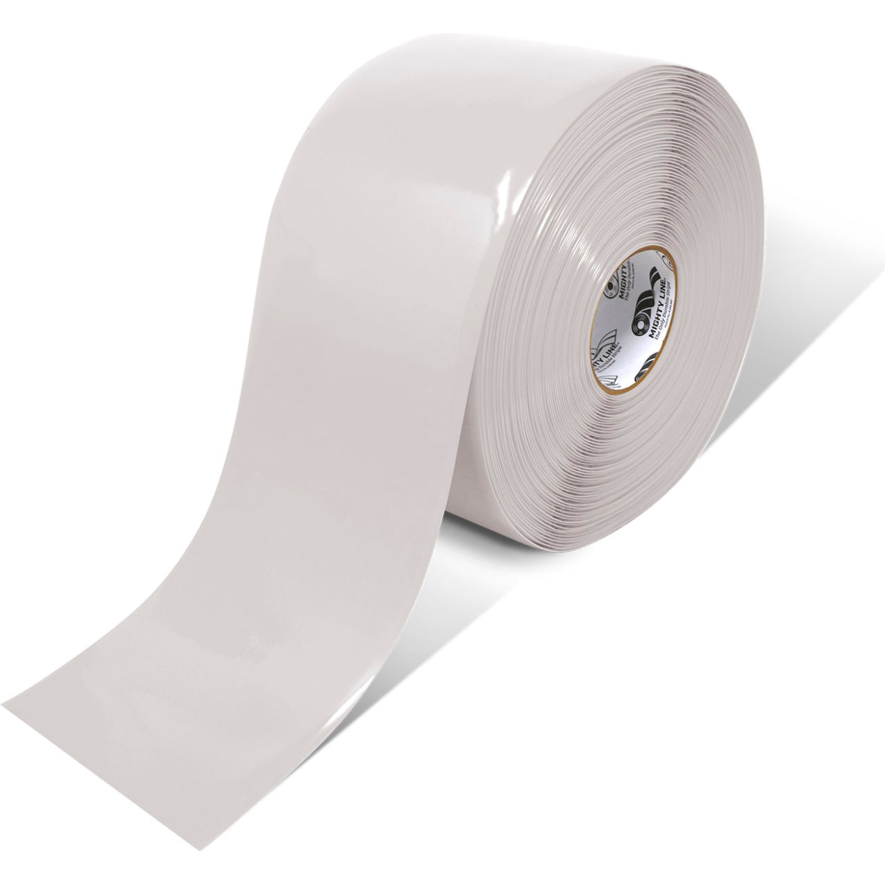 Safety Floor Tape, 6"W x 100'L, 50 Mil, Solid, White