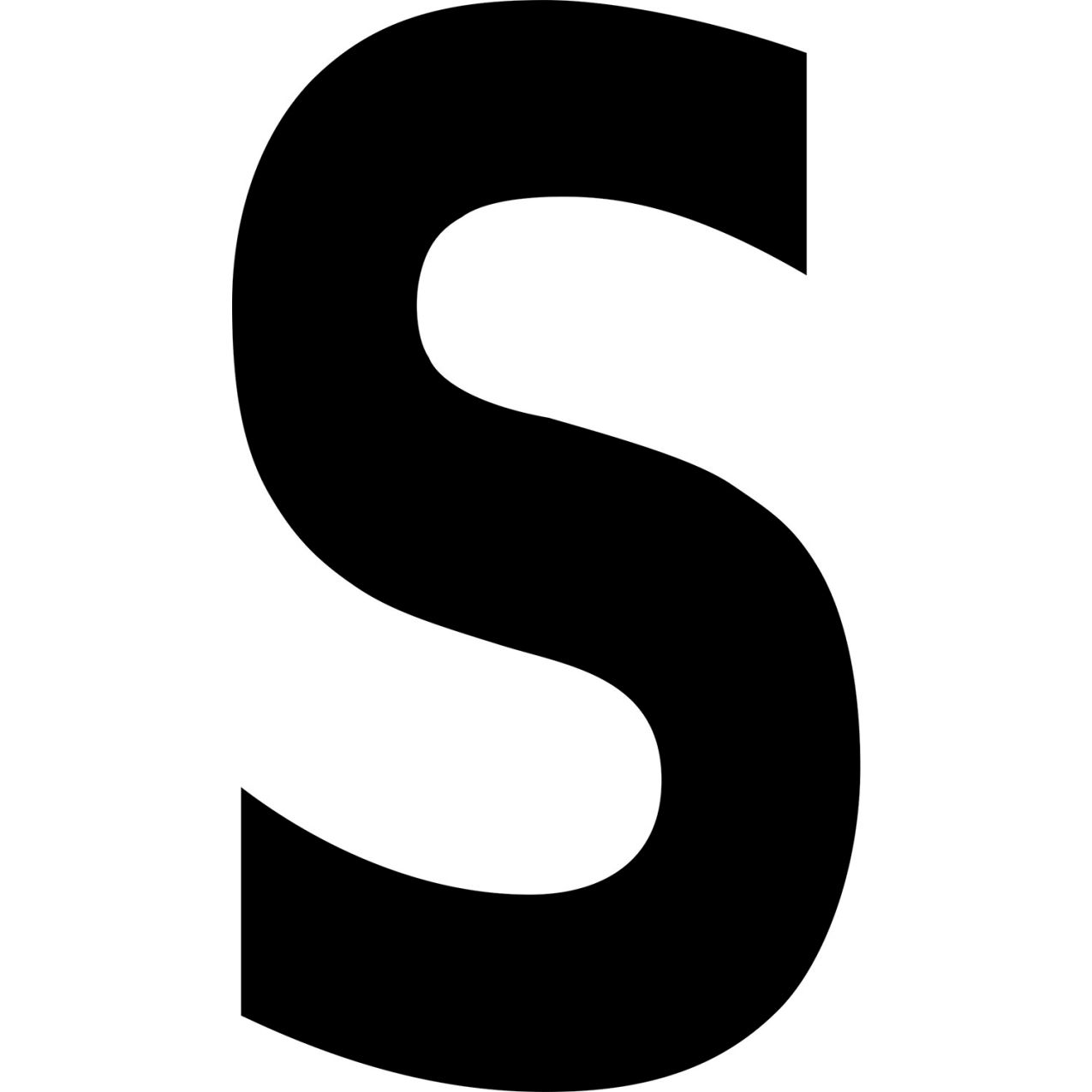 Floor Location Marker, Letter S, 8"W x 4-1/2"L, 30 Mil, White, 10/Pack