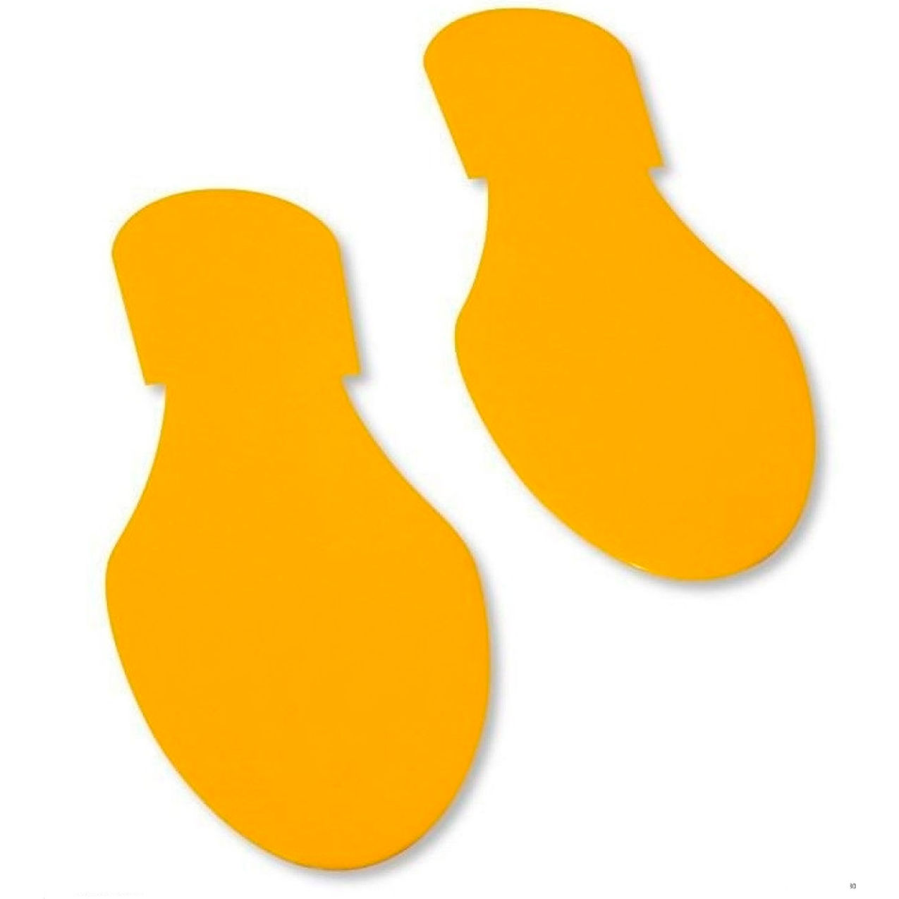 Floor Tape Footprints, 3-1/2"W, Yellow, 50/Pack