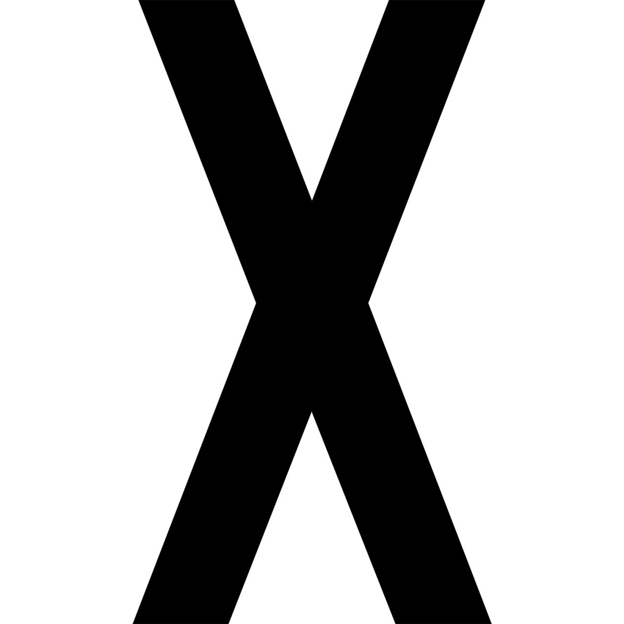 Floor Location Marker, Letter X, 8"W x 4-1/2"L, 30 Mil, White, 10/Pack