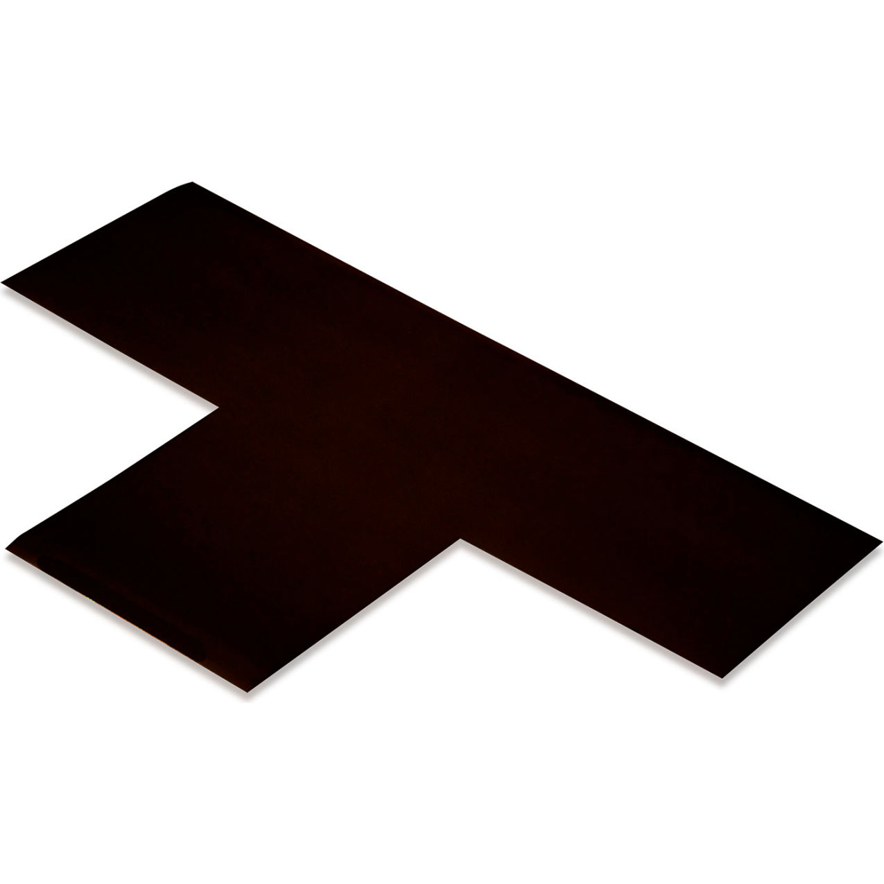 Floor Tape Ts, 3"W x 6"L, 50 Mil, Black, 100/Pack