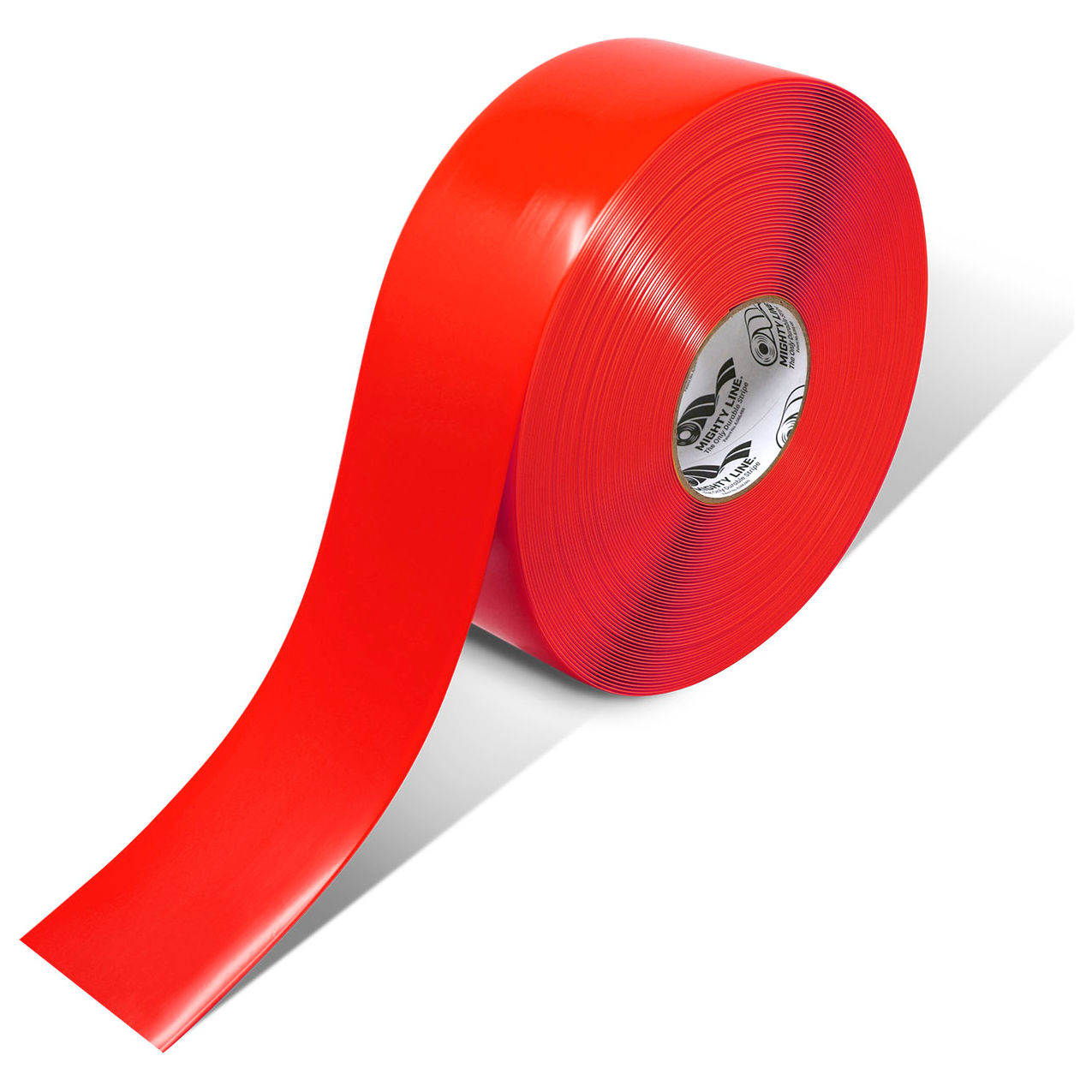 Polyester Safety Floor Tape, 3"W x 100'L, 50 Mil, Solid, Red