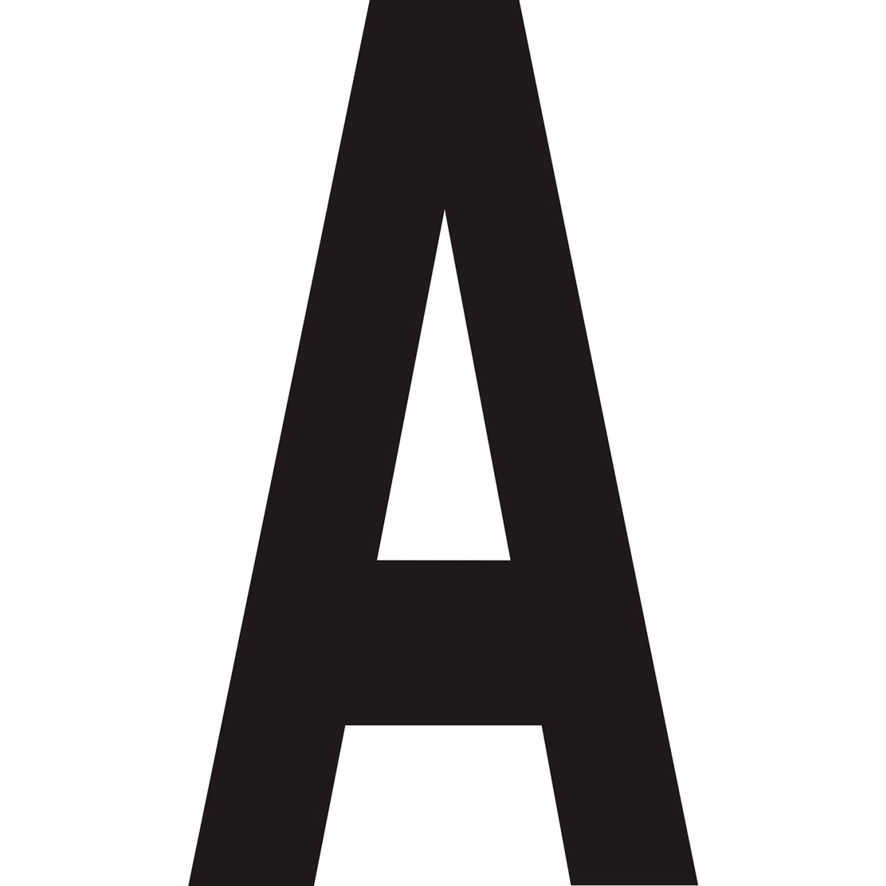 Floor Location Marker, Letter A, 8"W x 4-1/2"L, 30 Mil, White, 10/Pack