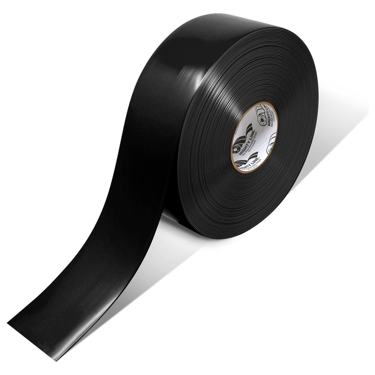 Polyester Safety Floor Tape, 3"W x 100'L, 50 Mil, Solid, Black