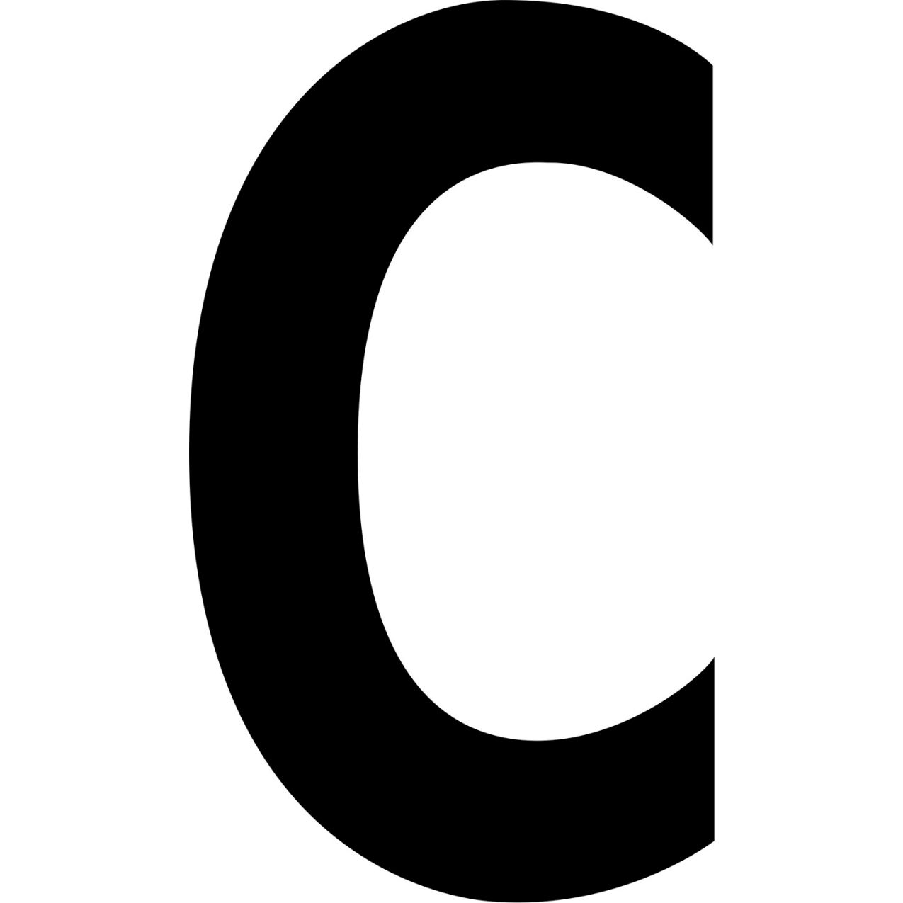 Floor Location Marker, Letter C, 8"W x 4-1/2"L, 30 Mil, White, 10/Pack