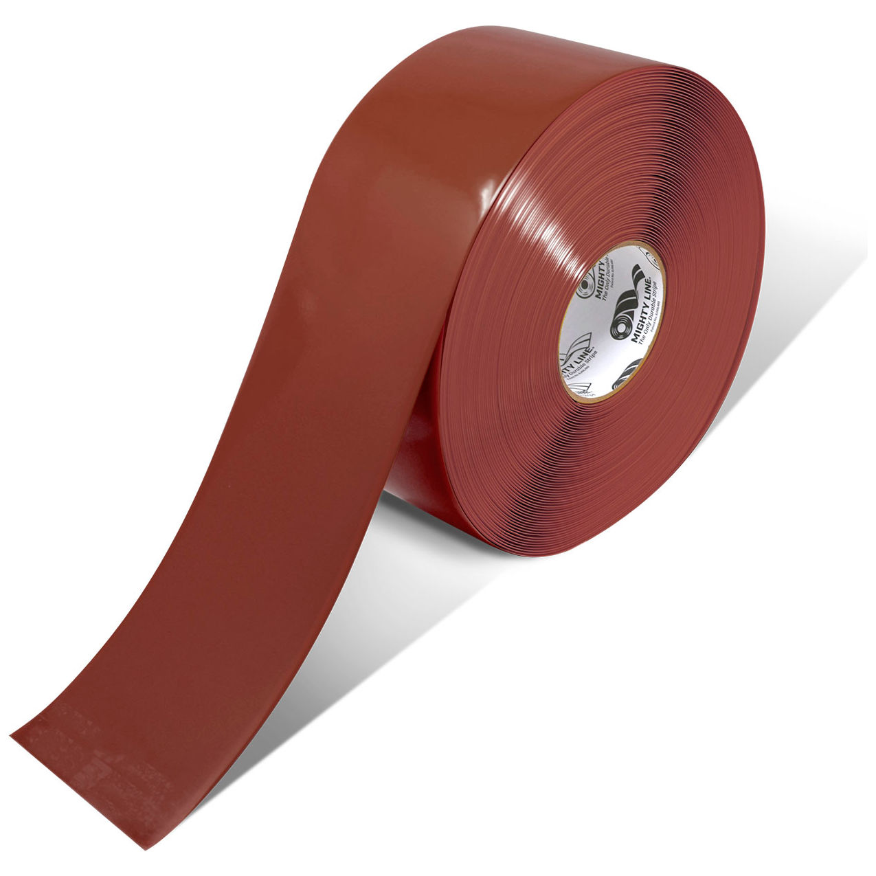 Polyester Safety Floor Tape, 4"W x 100'L, 50 Mil, Brown