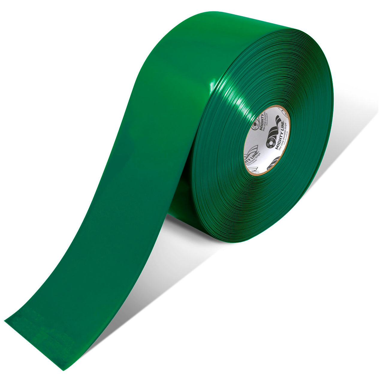Polyester Safety Floor Tape, 4"W x 100'L, 50 Mil, Green
