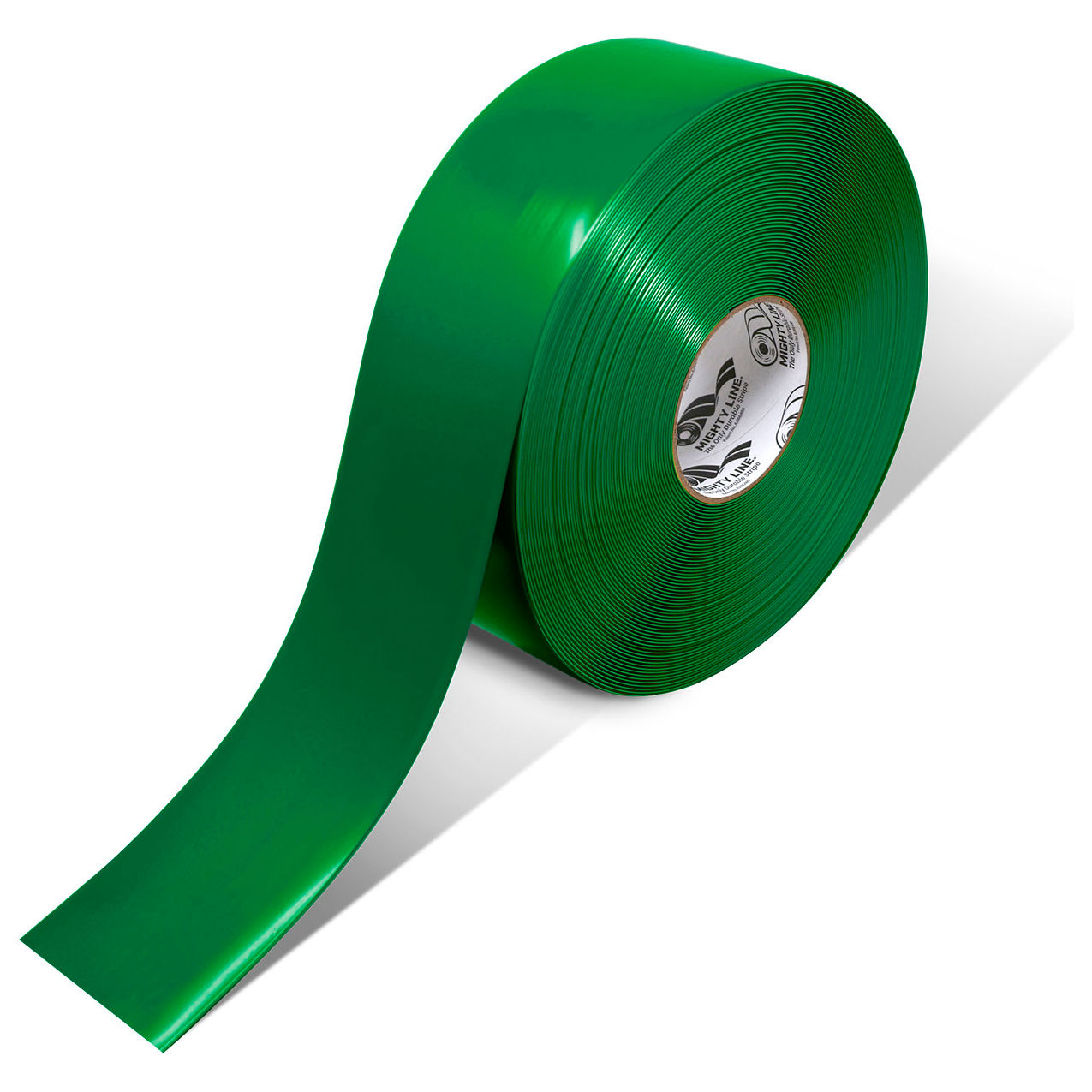 Polyester Safety Floor Tape, 3"W x 100'L, 50 Mil, Solid, Green