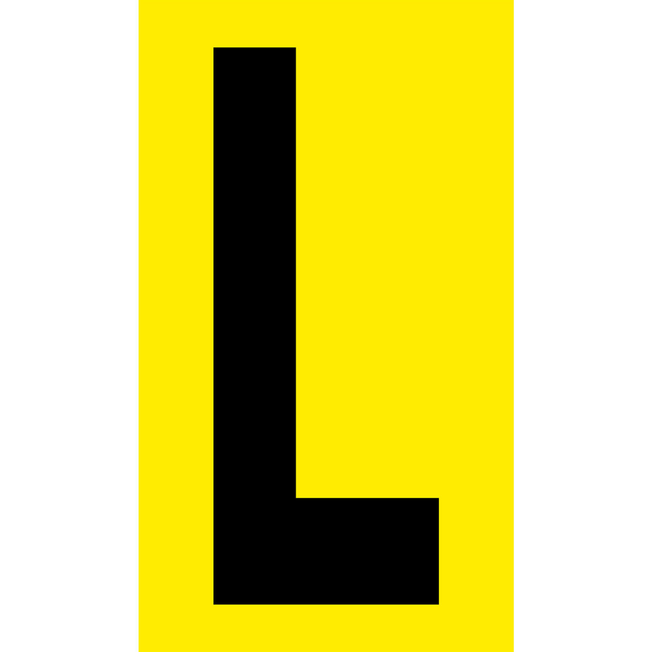 Floor Location Marker, Letter L, 8"W x 4-1/2"L, 30 Mil, Yellow, 10/Pack