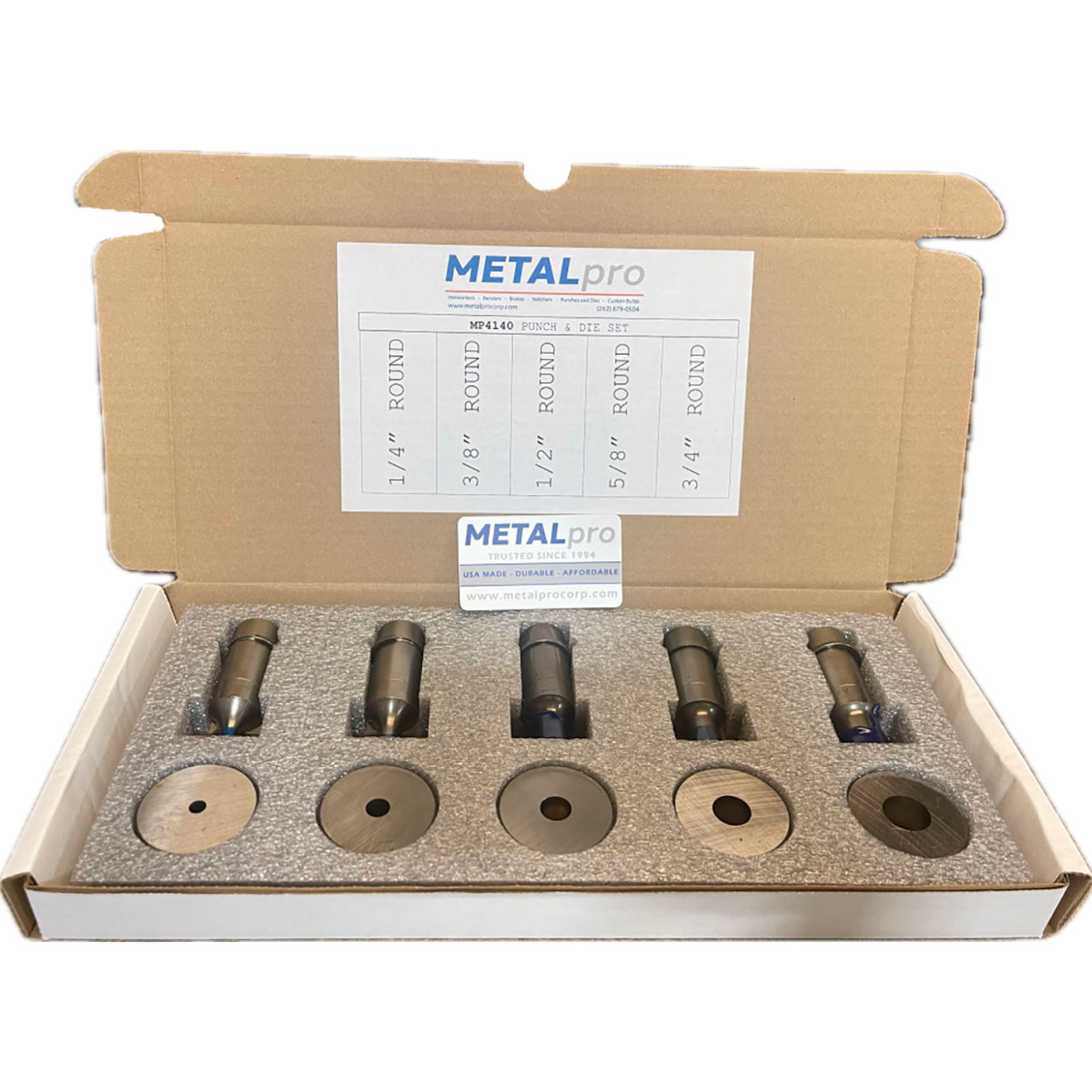 Starter Set, 1/4", 3/8", 1/2", 5/8", 3/4" Round