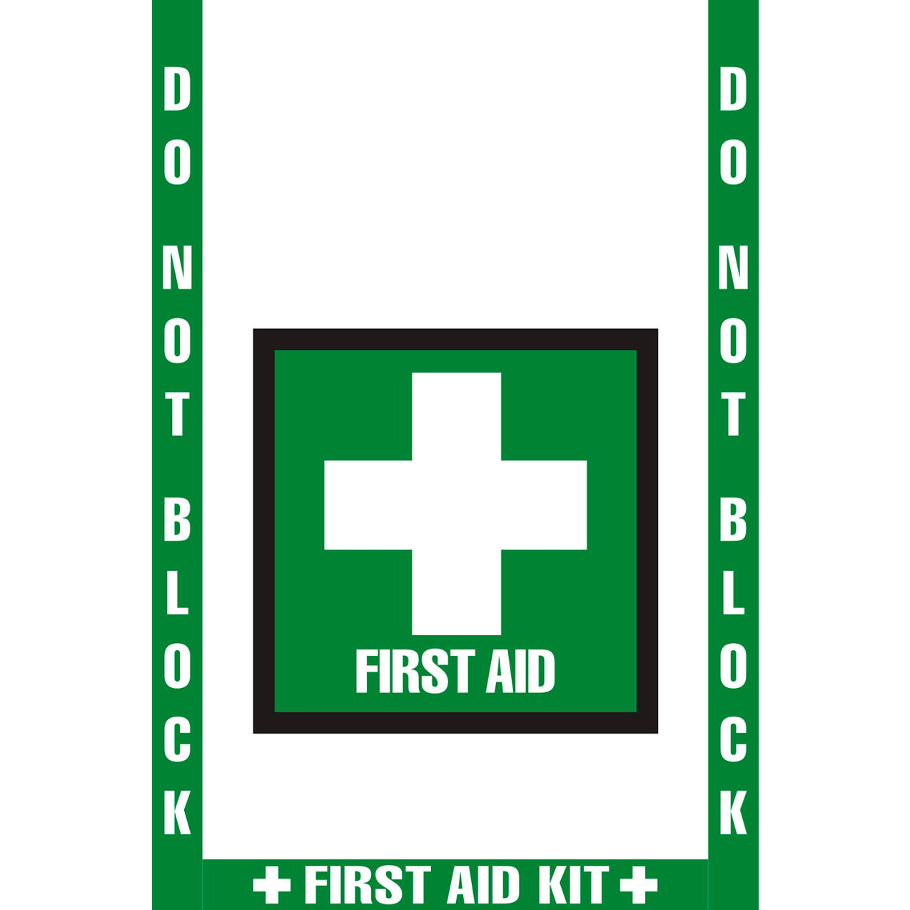 24" x 36" Floor Marking, Do Not Block First Aid, OSHA Compliance Kit