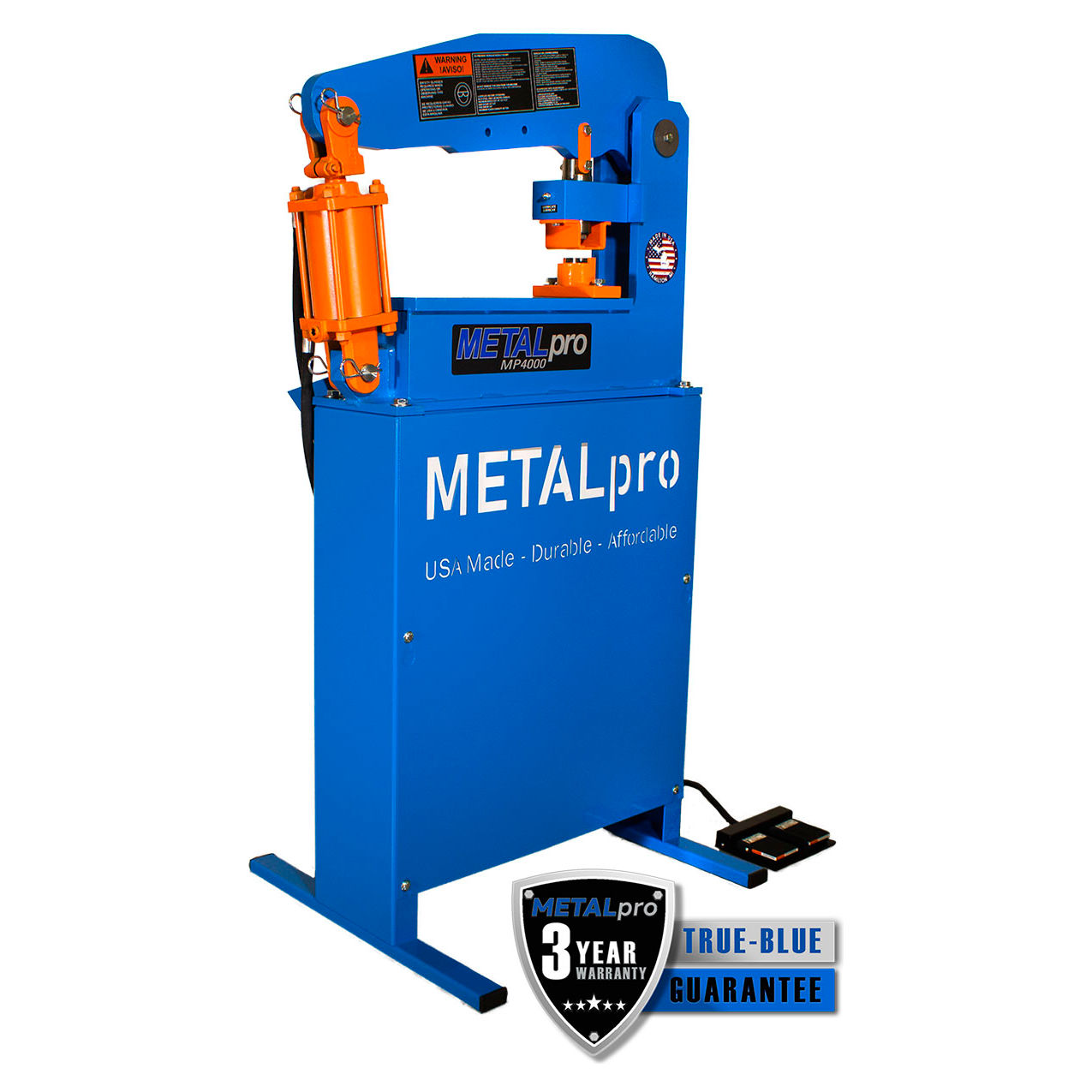 40 Ton Ironworker With Footswitch And Open Work Station, 1 Phase, 110 Volt