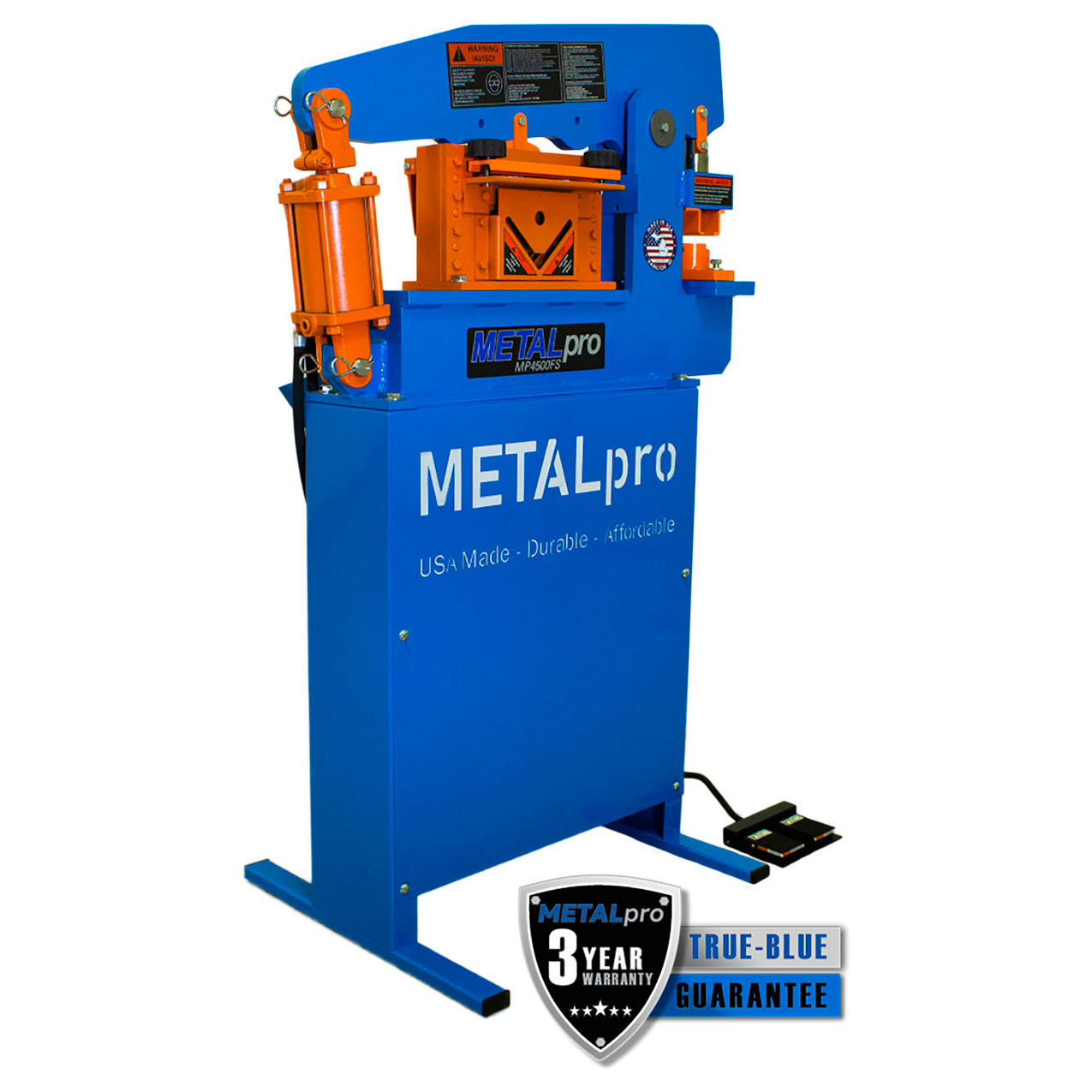 45 Ton Ironworker With Foot Switch, 1 Phase, 110 Volt