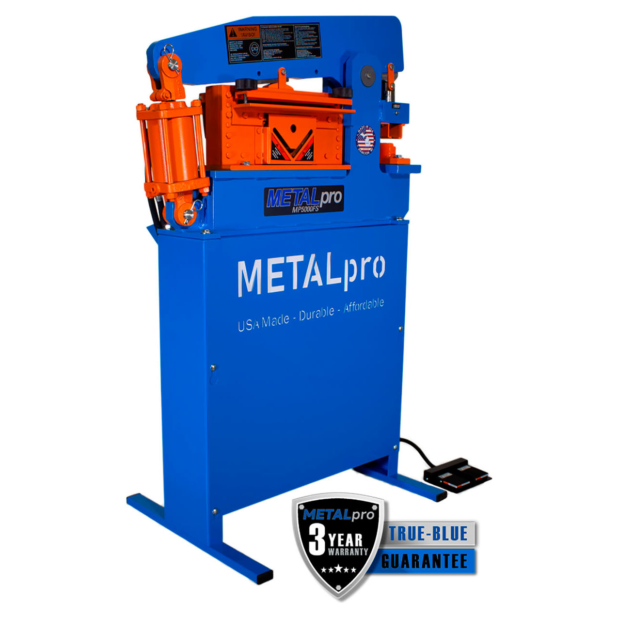 50 Ton Ironworker With Foot Switch, 1 Phase, 110 Volt