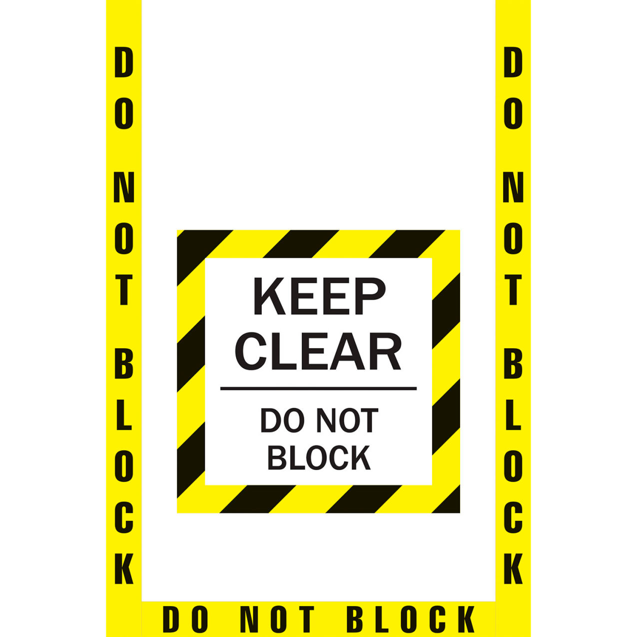 24" x 36" Floor Marking, Keep Clear Do Not Block, OSHA Compliance Kit