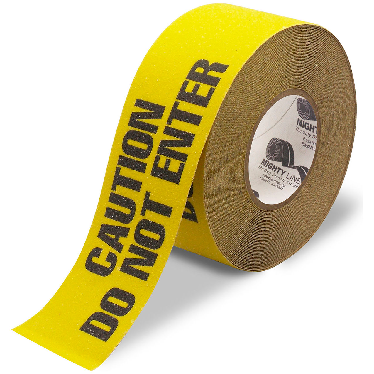 Anti-Slip Floor Tape, Caution Do Not Enter Print, 3W x 60'L, Yellow