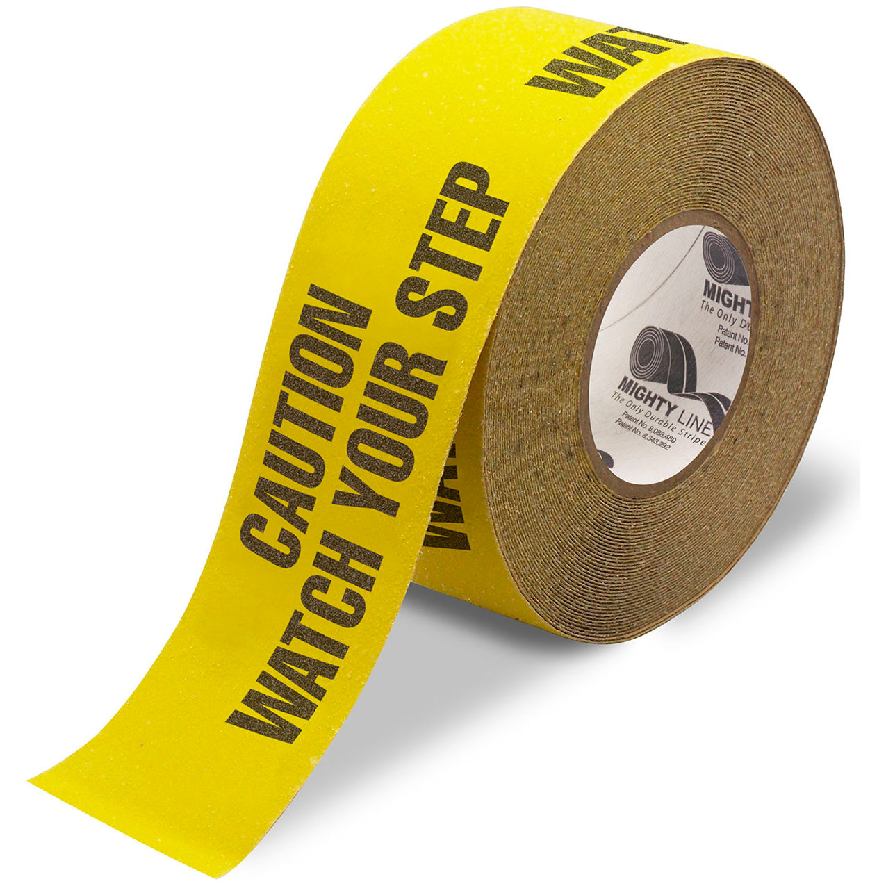 Anti-Slip Floor Tape, Caution Watch Your Step Print, 3W x 60'L, Yellow