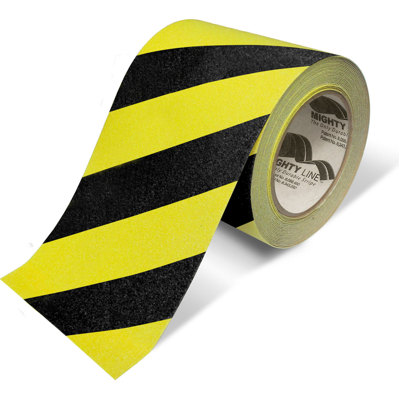 Anti-Slip Floor Tape, 6"W x 60'L, Black/Yellow