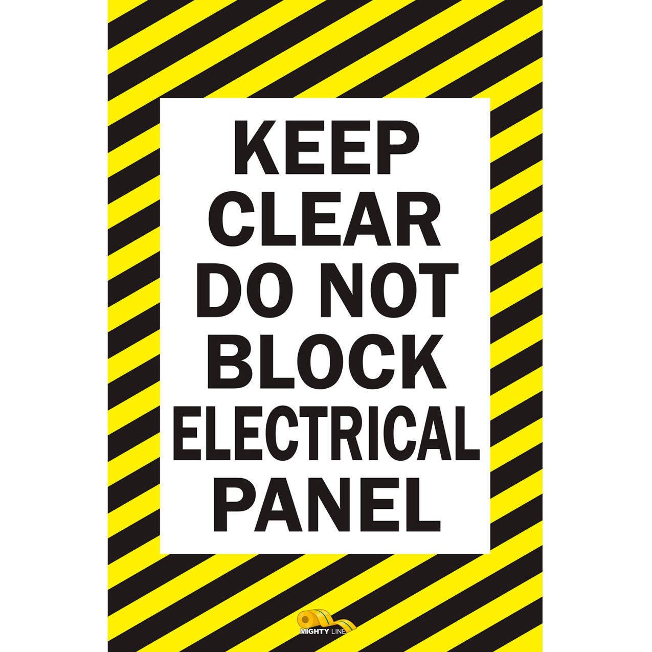 36" x 42" Floor Sign, Keep Clear Do Not Block Electrical Panel