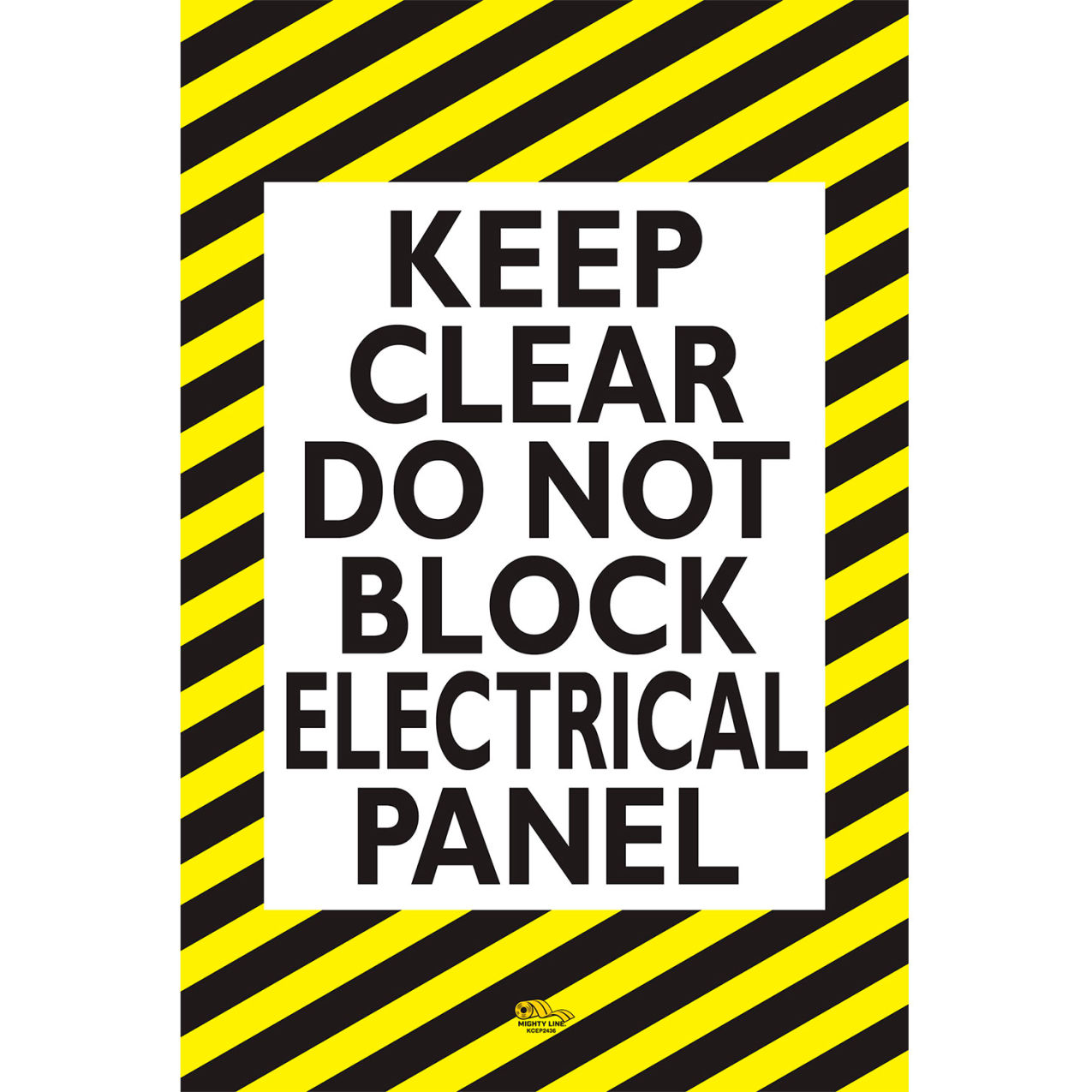24" x 36" Floor Sign, Keep Clear Do Not Block Electrical Panel