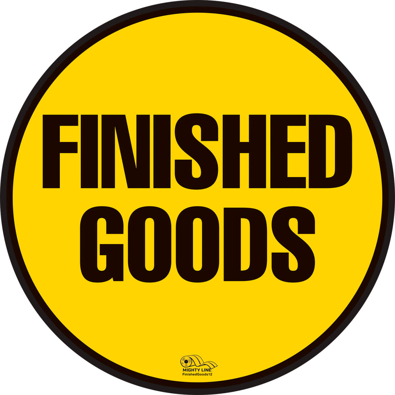 12" Round Floor Sign, Industrial Strength