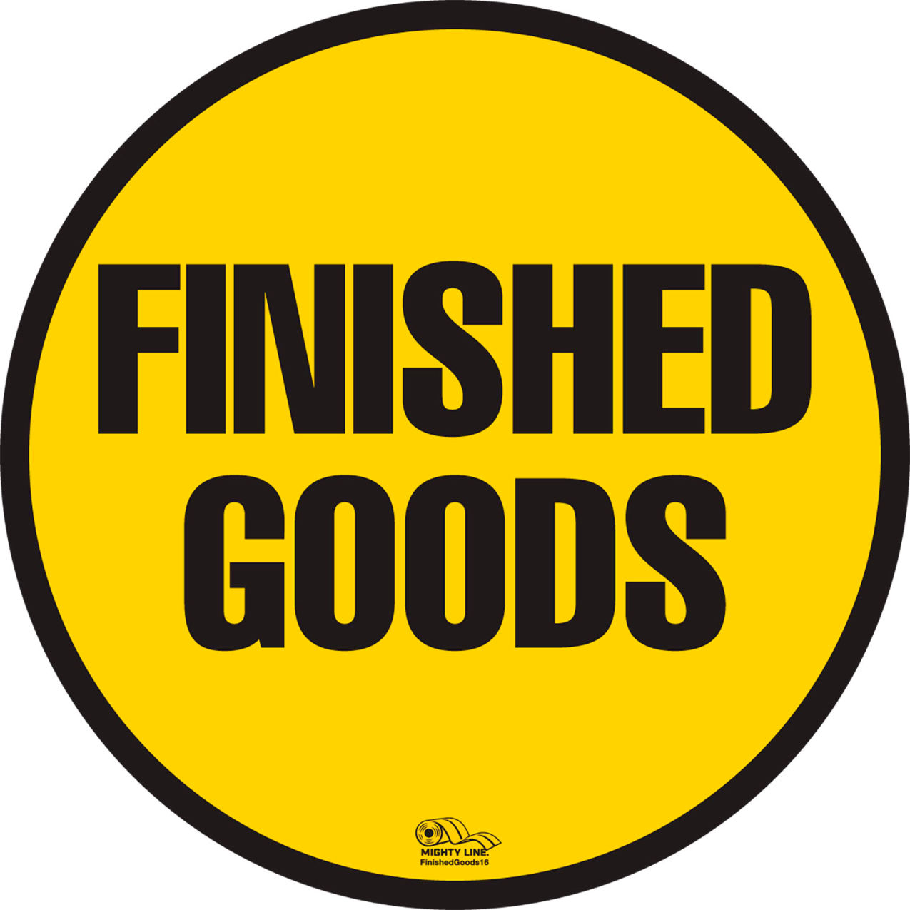 16" Circle Floor Sign, Finished Goods
