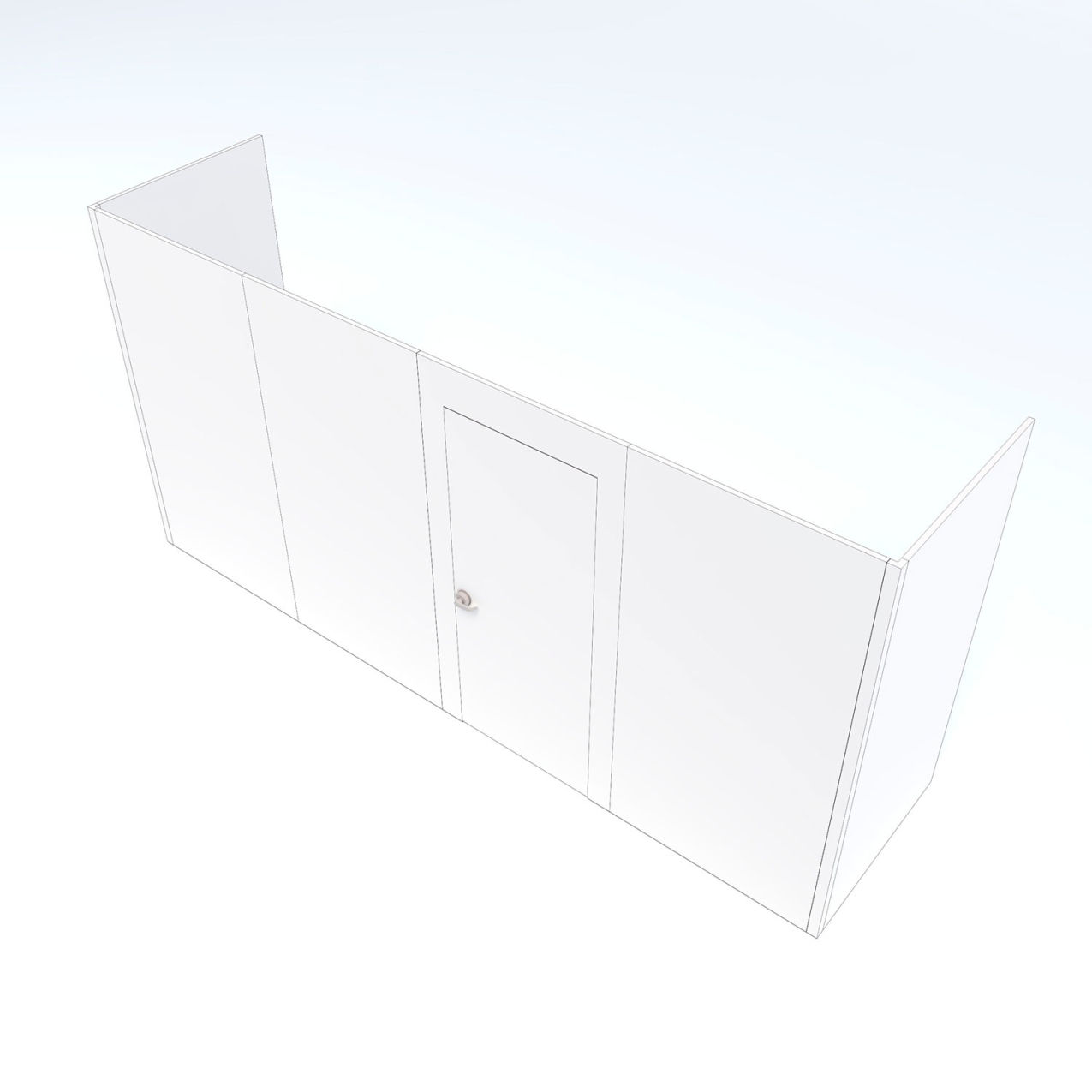 Click Kit Barrier, Class C, 188"W x 95-1/2"H, White
