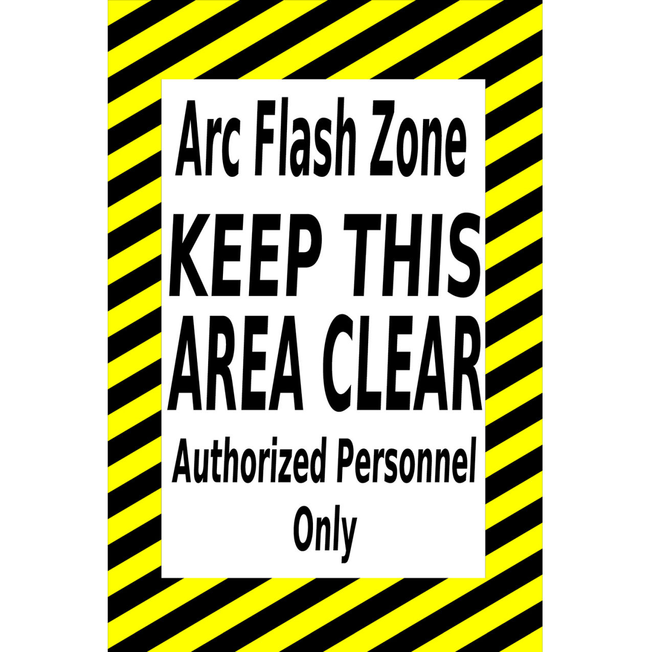 24" x 36" Arc Flash Zone Floor Sign