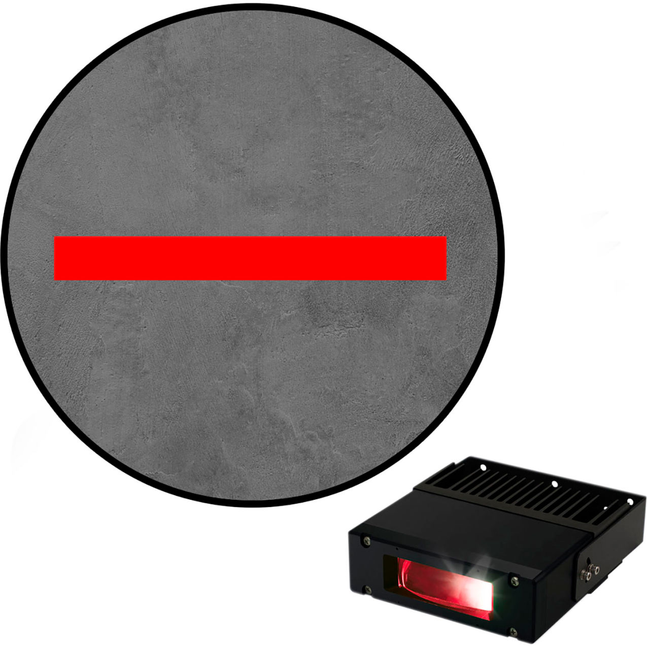 Virtual LED Projector, Single Dock Line XL, IP65, 50W, Red