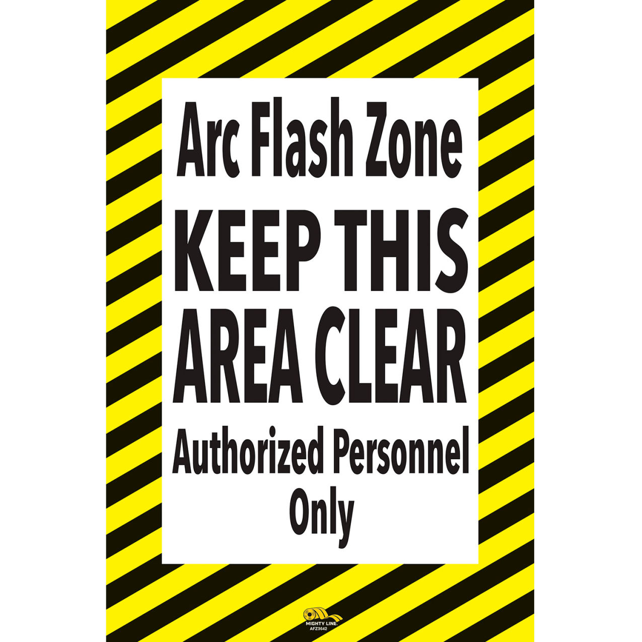 36" x 42" Adhesive Electrical Hazard Arc Flash Zone Keep Clear Floor Sign