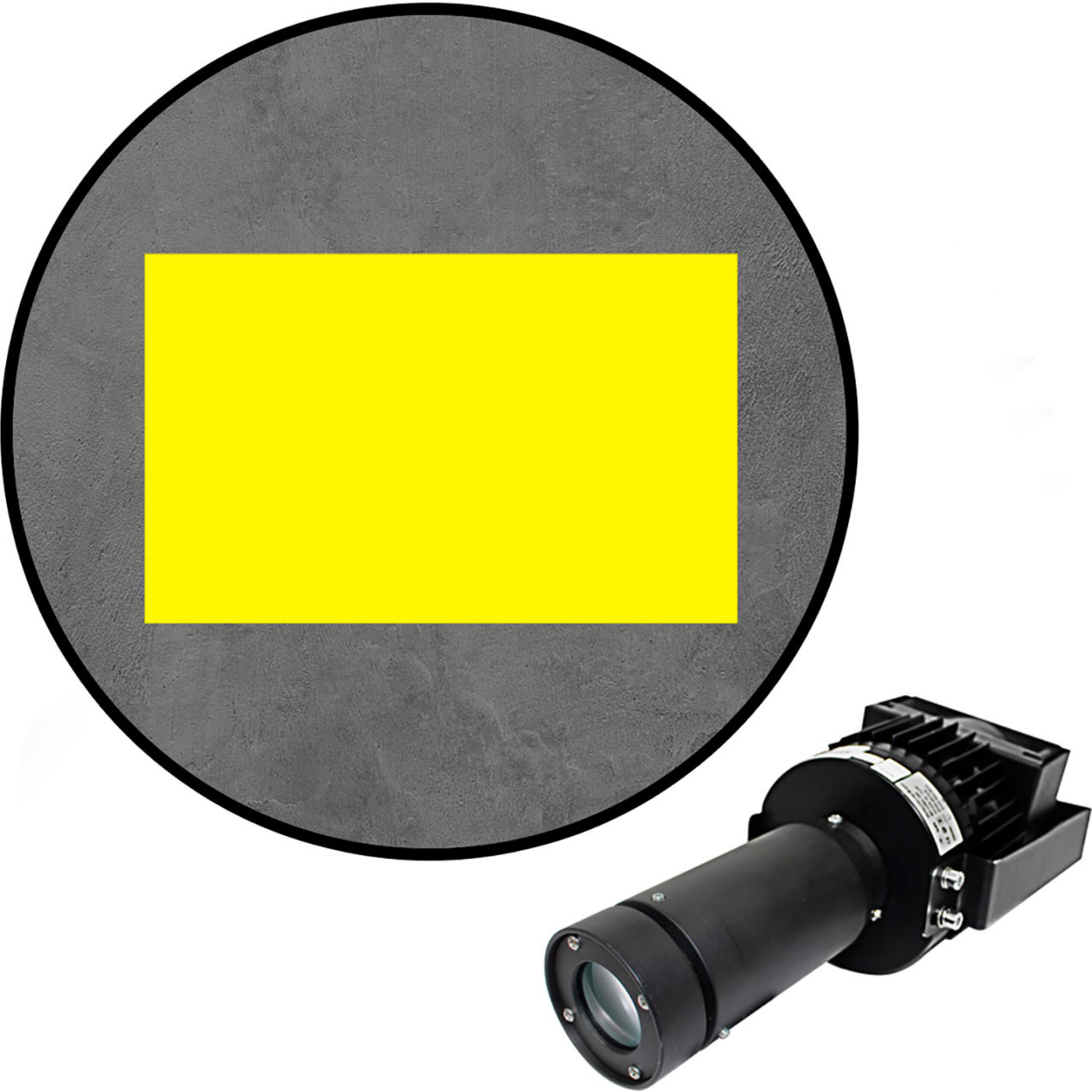 Virtual LED Projector, Safety Walkway Max (SW), Solid Rectangle, 100W, Yellow