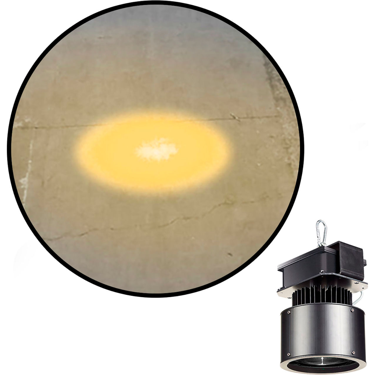 Virtual LED Projector, Crane Safety Light Single Line, 80W, Yellow