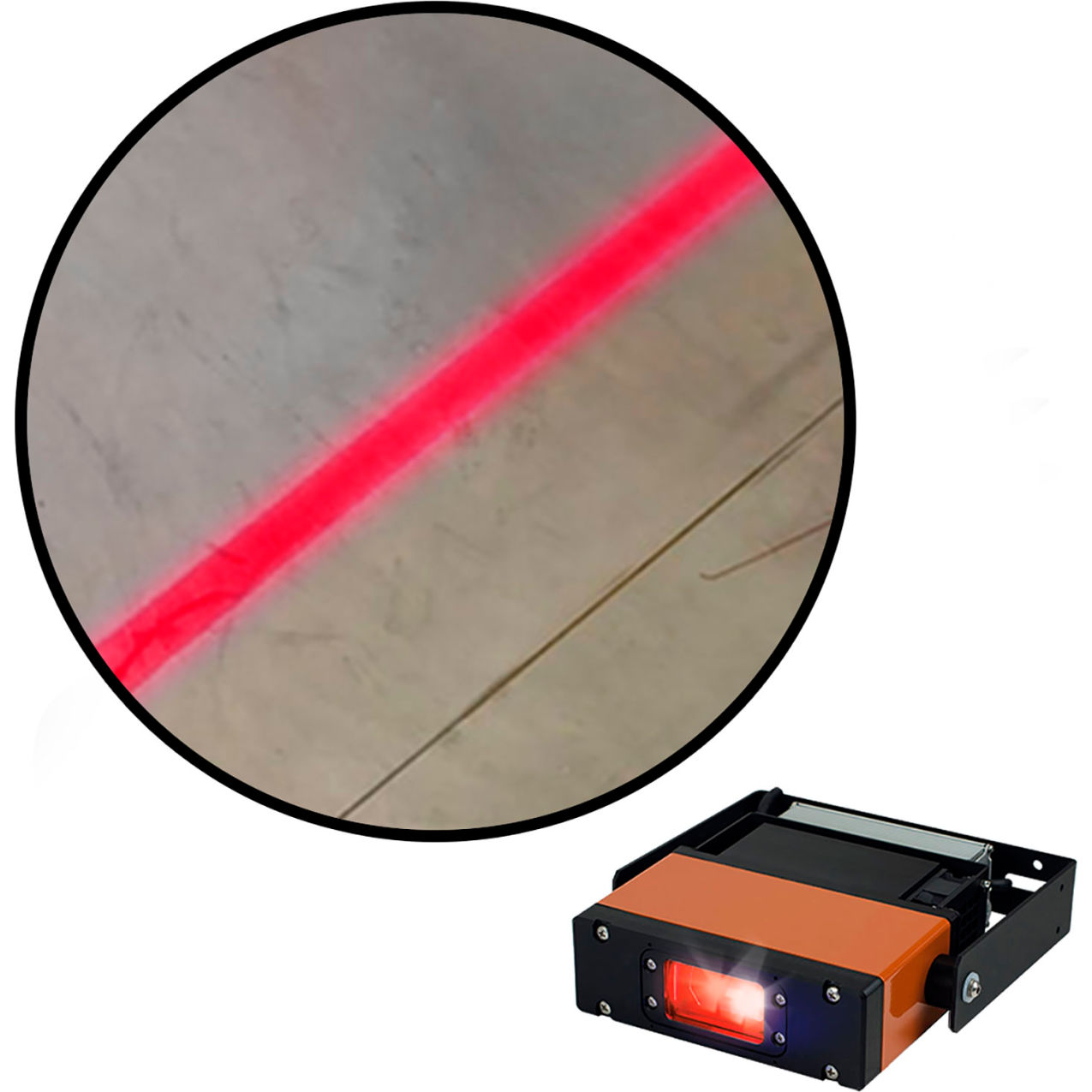 Virtual LED Projector, Crane Safety Light Single Line, 80W, Red