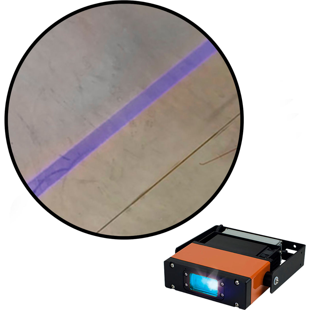 Virtual LED Projector, Crane Safety Light Single Line, 80W, Blue