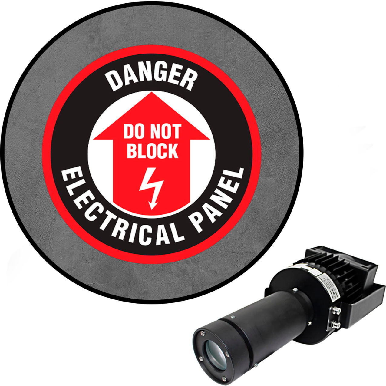 Virtual LED Projector, Safety Sign Max (W), Danger Electrical Panel, 100W