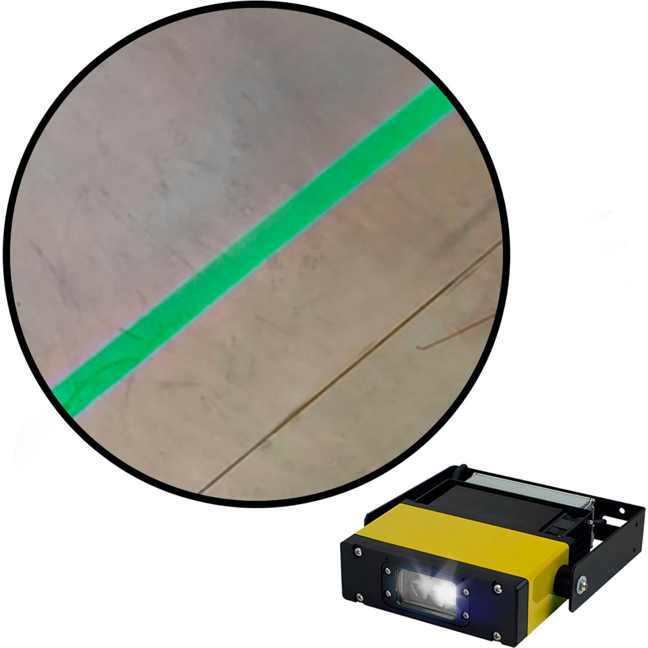 Virtual LED Projector Crane Safety Light Single Line XP 98W Green