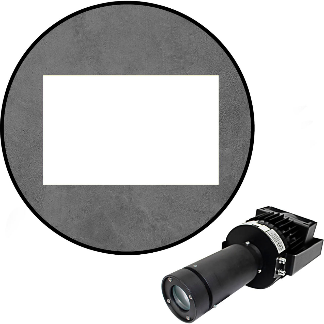 Virtual LED Projector, Safety Walkway Max (SW), Solid Rectangle, 100W, White