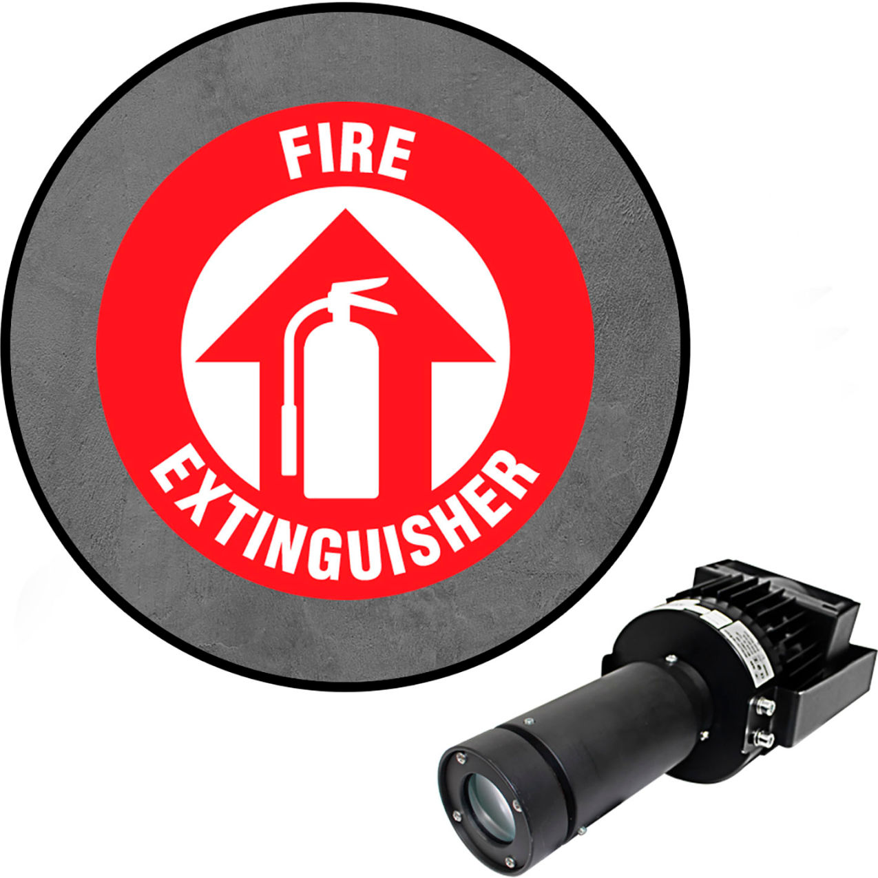 Virtual LED Projector, Safety Sign Max (W), Fire Extinguisher, 100W