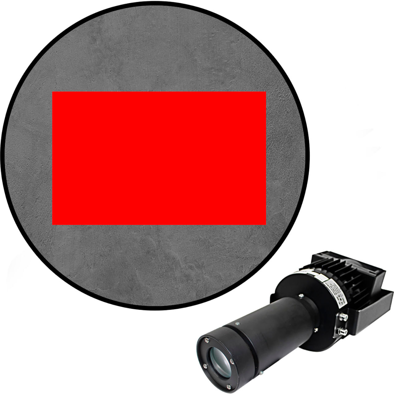 Virtual LED Projector, Safety Walkway Max, Solid Rectangle, 100W, Red
