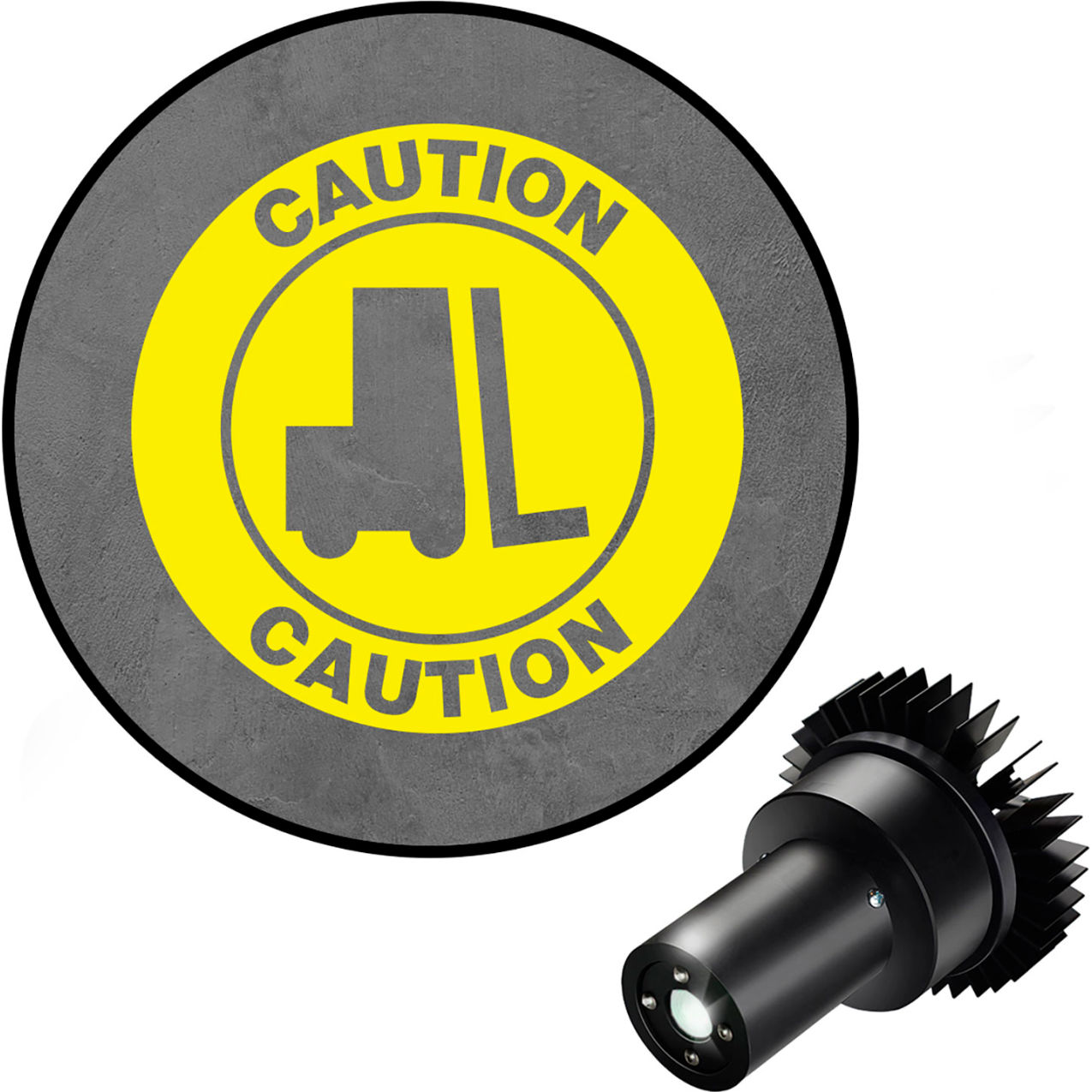 Virtual LED Projector, Safety Sign EX, Caution, Forklift Symbol, 25W, Yellow