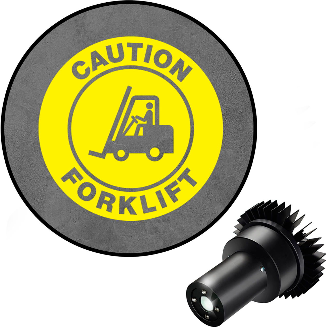 Virtual LED Projector, Safety Sign EX, Forklift with Symbol, 25W, Yellow