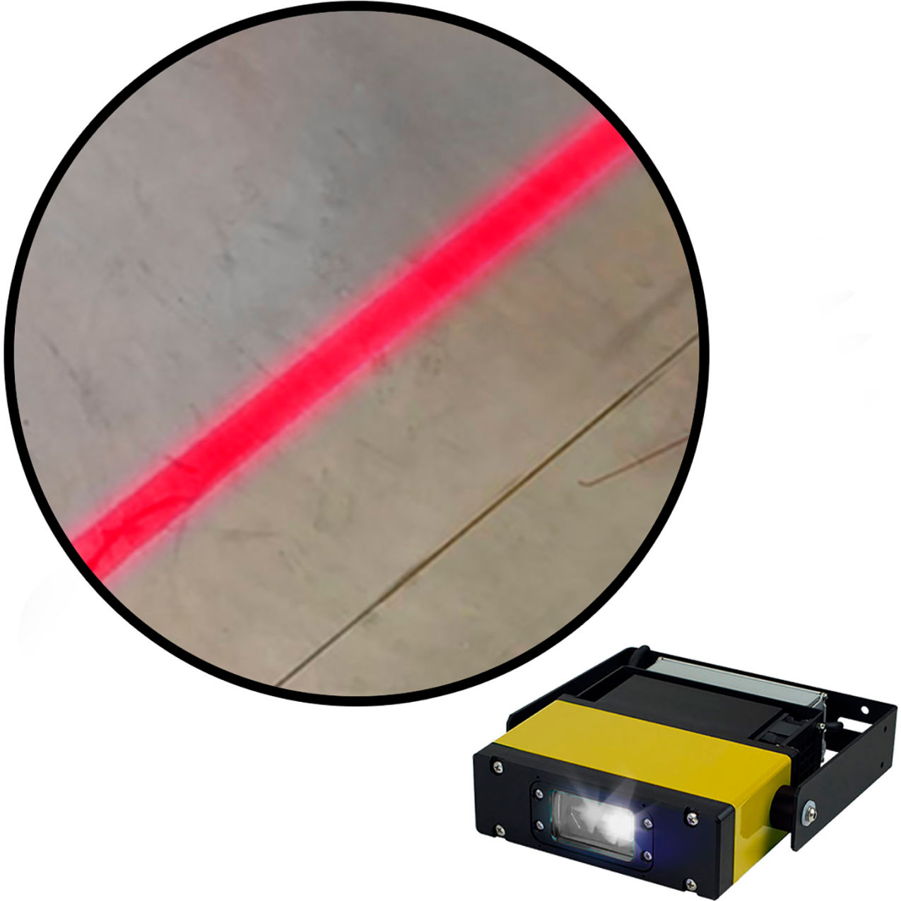 Virtual LED Projector, Crane Safety Light Single Line XP, 98W, Red