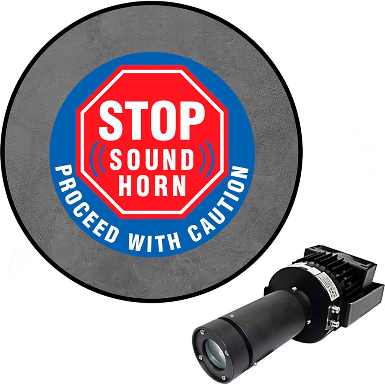 Virtual LED Projector, Safety Sign Max (W), Stop Sound Horn, 100W