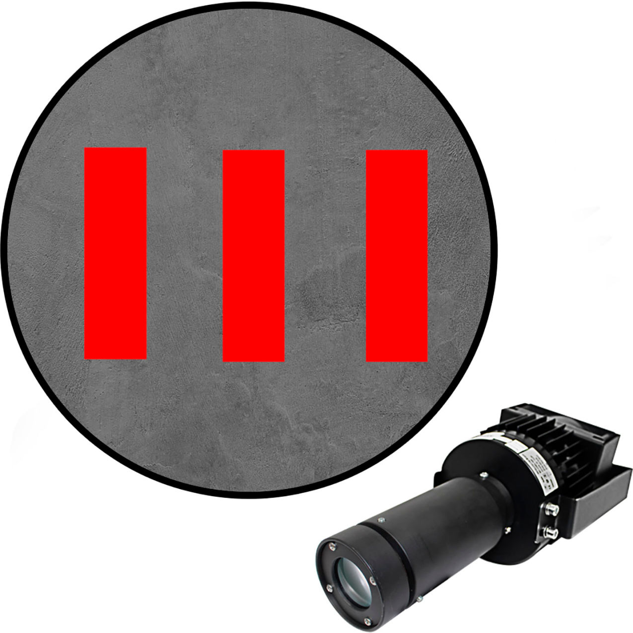 Virtual LED Projector, Safety Walkway Max (SW), Stripes, 100W, Red