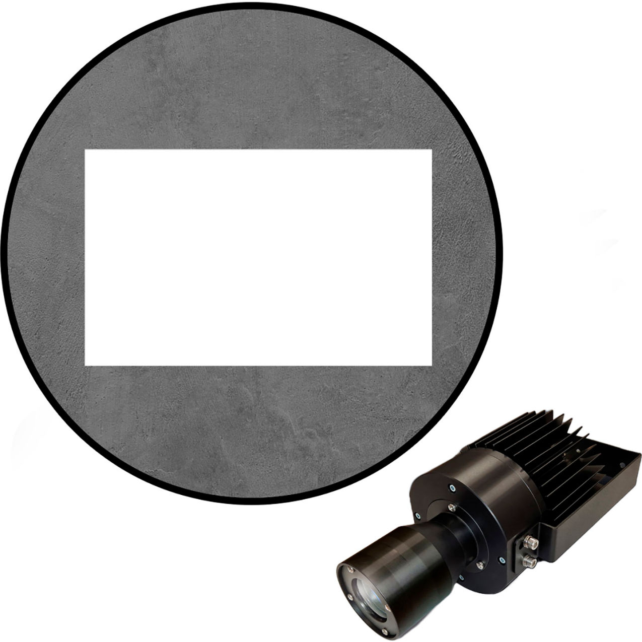 Virtual LED Projector, Safety Walkway (W) EX, Solid Rectangle, 50W, White