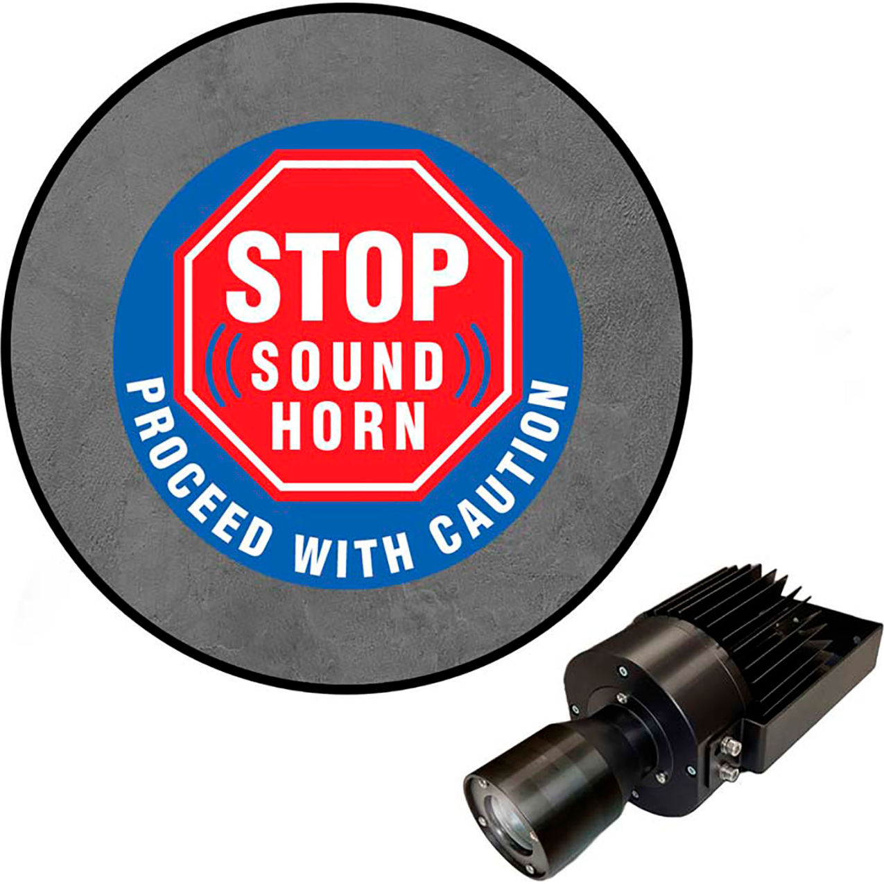 Virtual LED Projector, Safety Sign (S), Stop Sound Horn, 50W