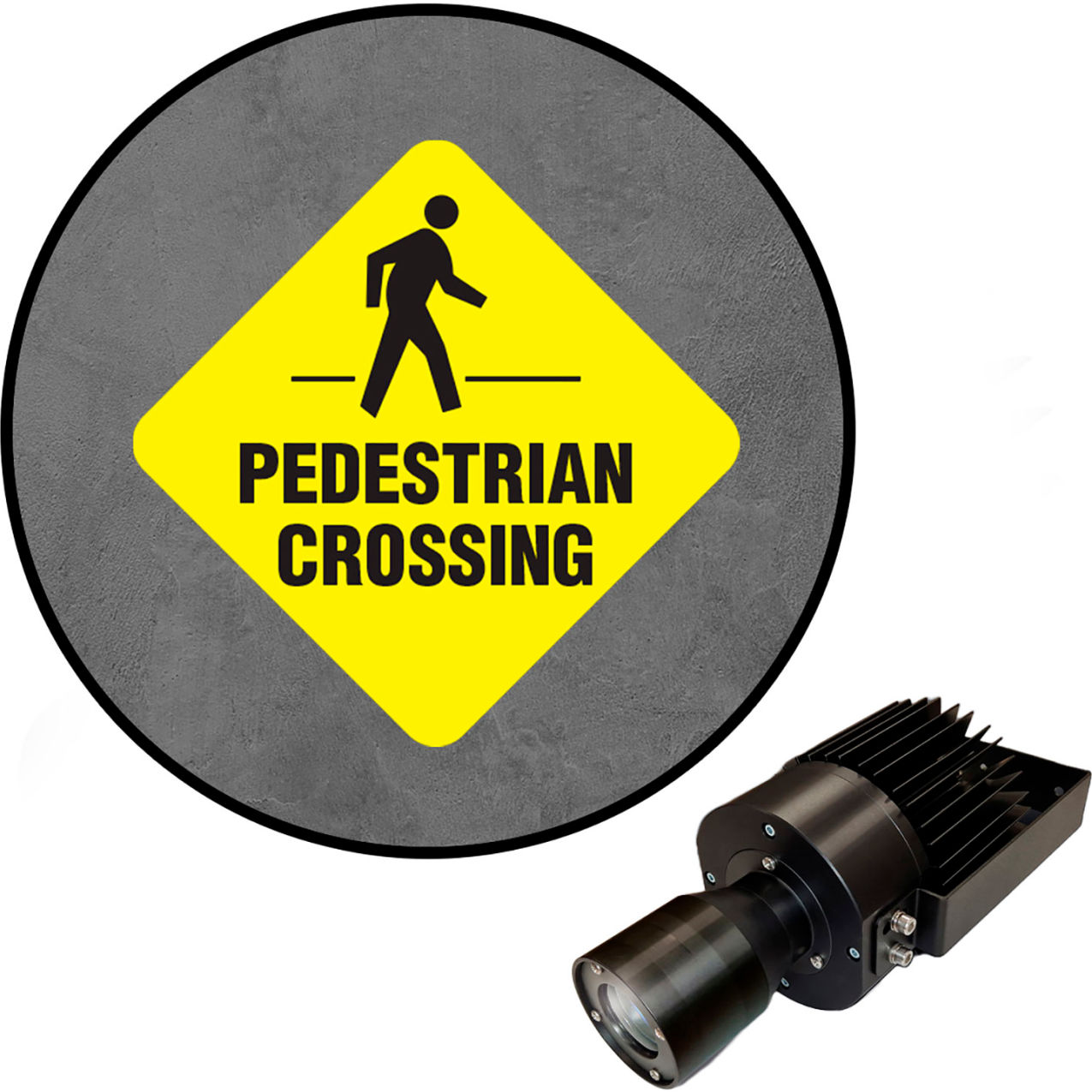 Virtual LED Projector, Safety Sign (S), Pedestrian Crossing, 50W