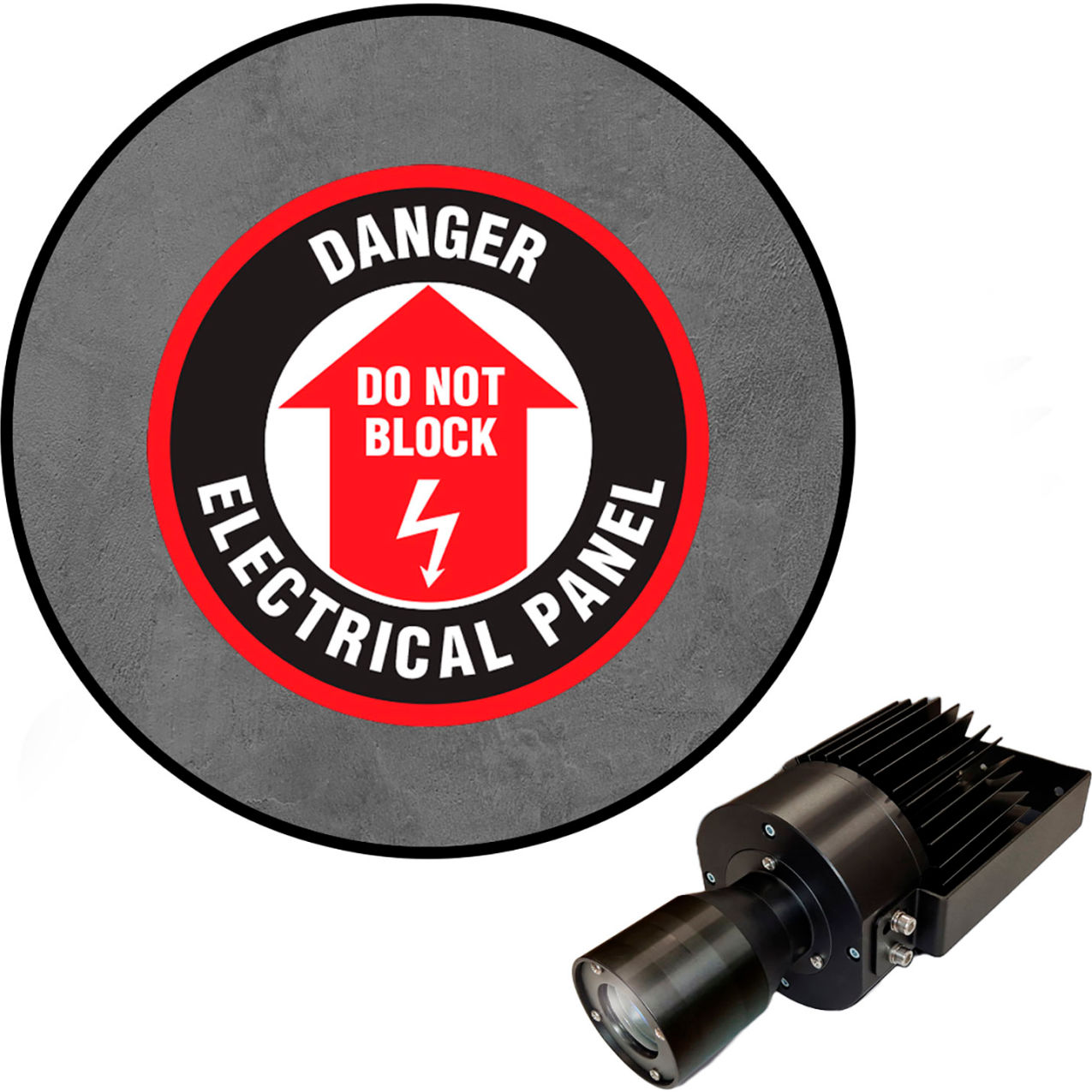 Virtual LED Projector, Safety Sign (W) EXT, Danger Electrical Panel, 50W