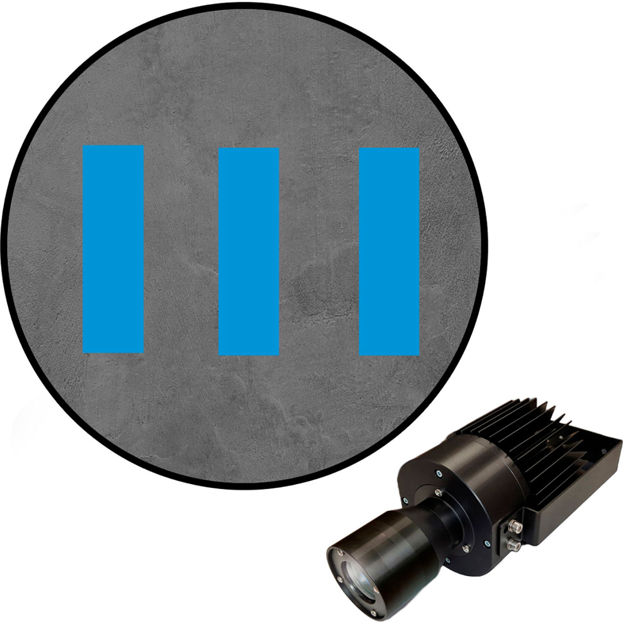 Virtual LED Projector, Safety Walkway (W) EXT, Stripes, 50W, Blue