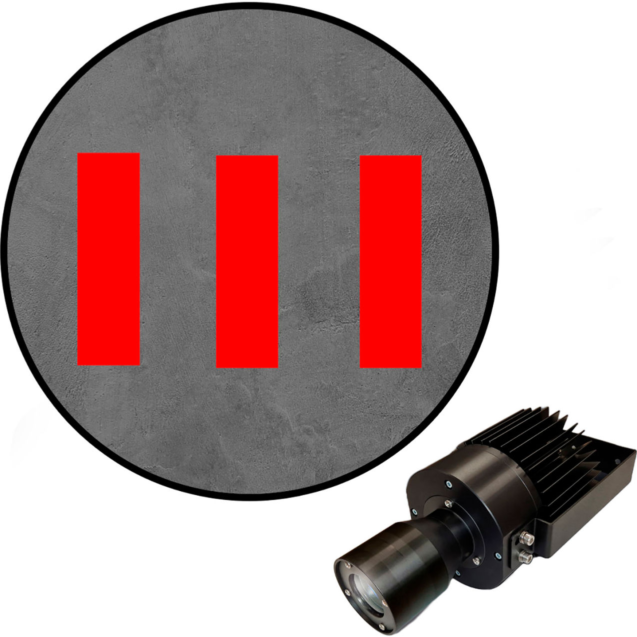 Virtual LED Projector, Safety Walkway (W) EXT, Stripes, 50W, Red